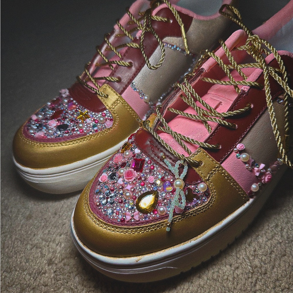 Custom embellished sneakers